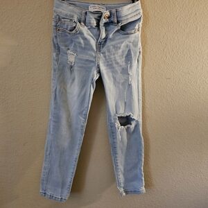 Celebrity Pink Light Wash Distressed Kids Jeans
